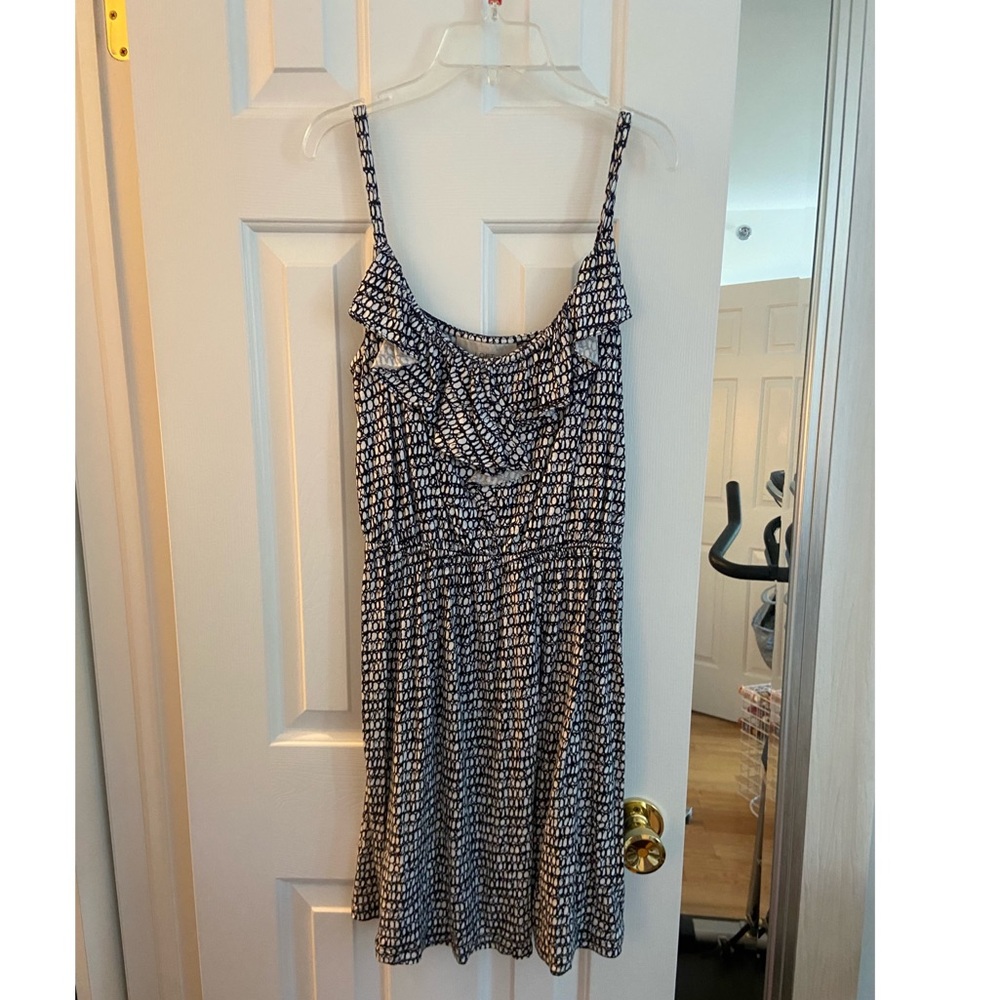 LOFT navy print dress